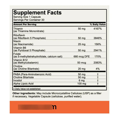 Complejo Vitamina B Premium Energia Metabolismo Apoyo Estres