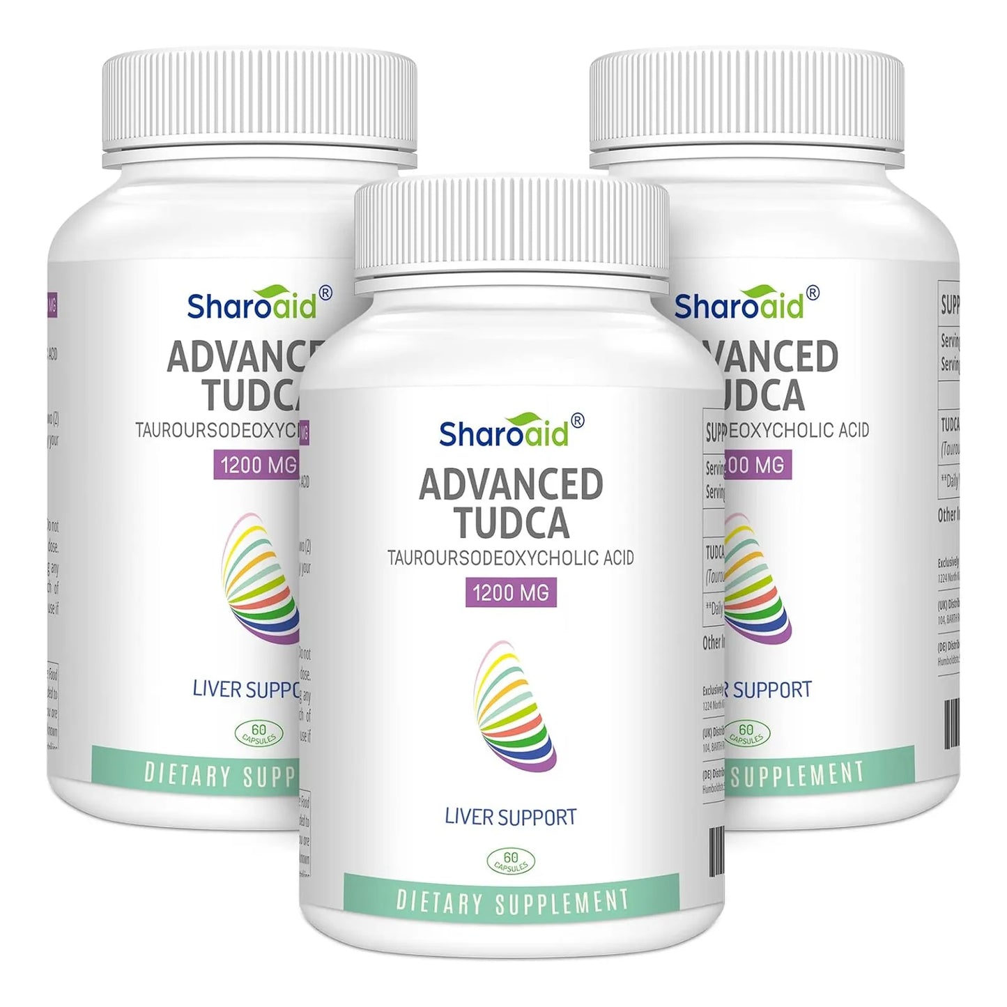 Suplemento TUDCA 1200 Mg Apoyo Hepático 180 Cápsulas Veganas