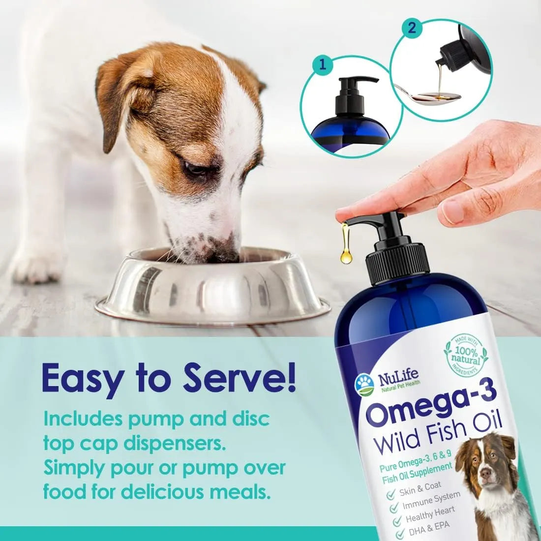 Aceite De Pescado Liquido Para Perros Omega 3 6 9 Piel Y Pelaje Saludable Importado