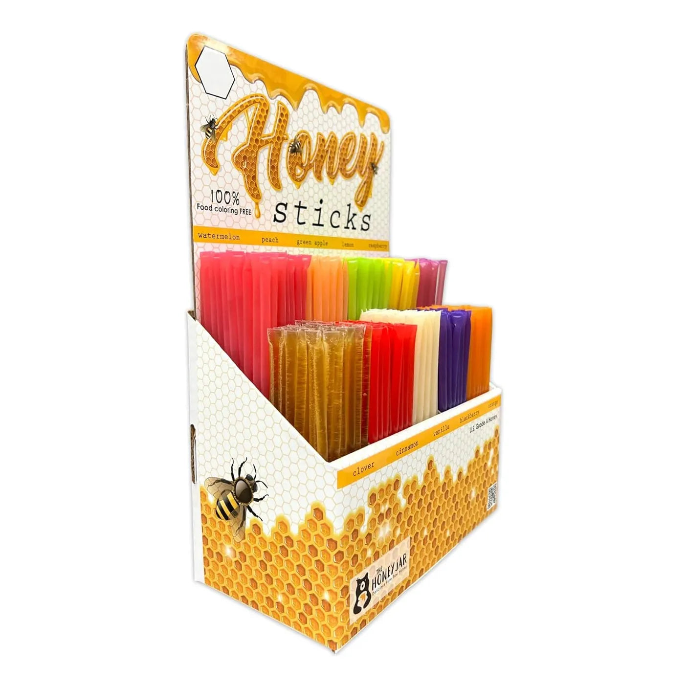 Expositor De Miel The Honey Jar 500 Palitos Surtidos Sabores Naturales