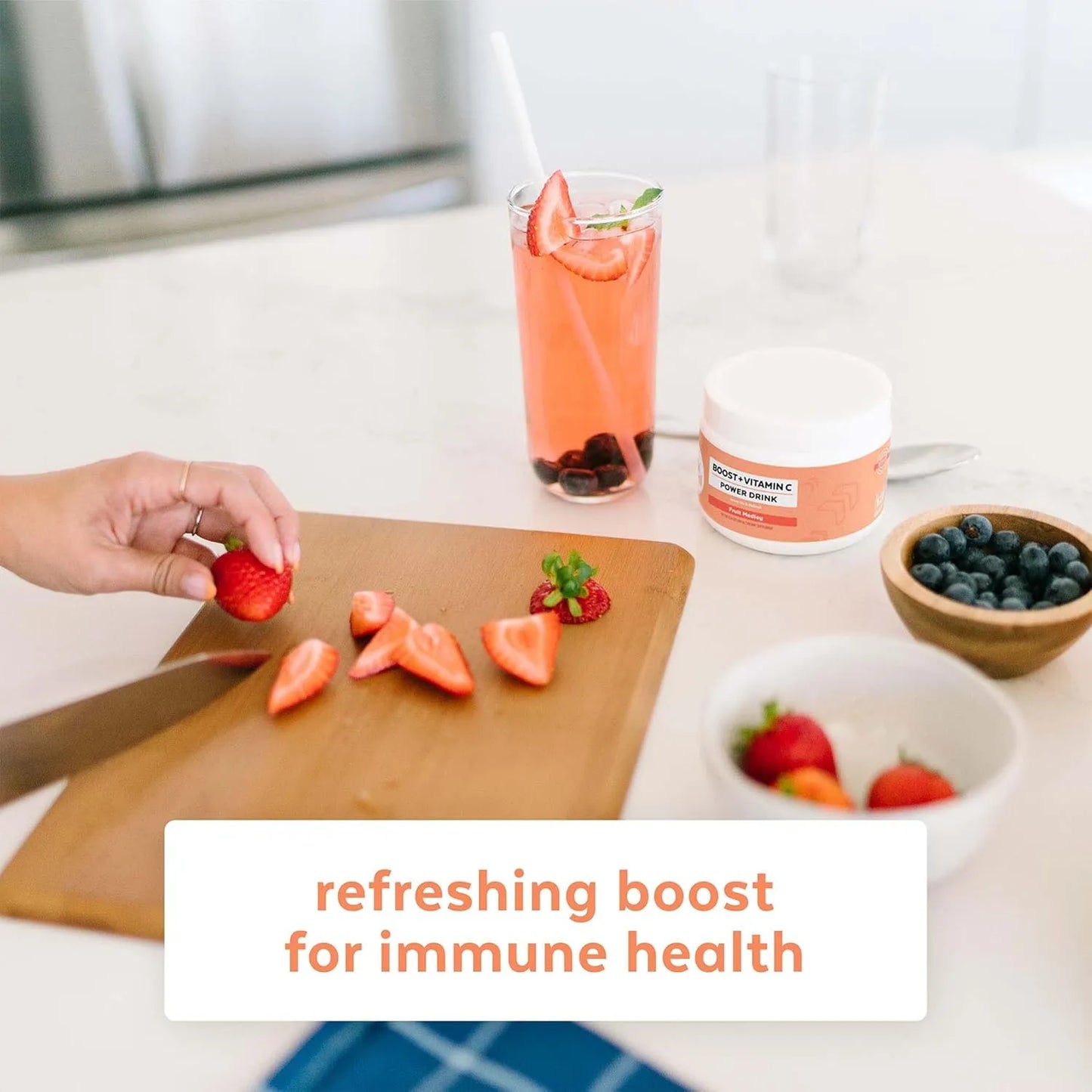 Bebida Energética En Polvo Vitamina C Refuerzo Inmunológico Sabor A Bayas