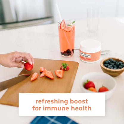 Bebida Energética En Polvo Vitamina C Refuerzo Inmunológico Sabor A Bayas