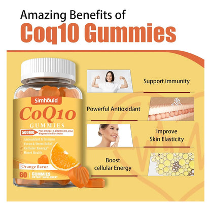 Gomitas CoQ10 500 Mg Con Omega 3 Magnesio Y Vitamina B3 Pack X 2
