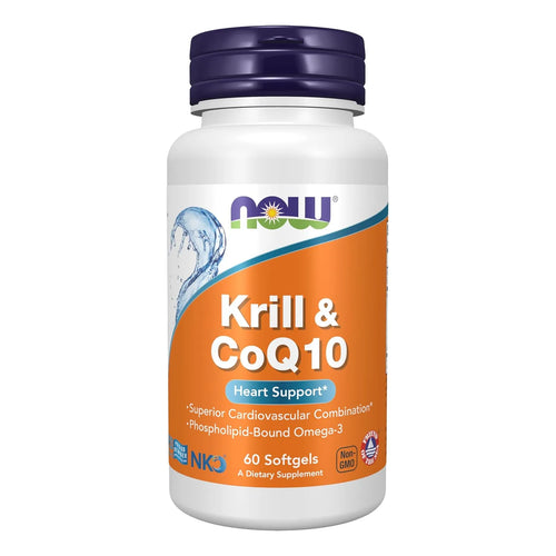 Omega 3 Krill Y Coq10 60 Capsulas Blandas Soporte Cardiaco Now Foods