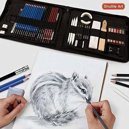 Kit De Lapices De Dibujo Profesional 52 Piezas Estruche Shuttle Art