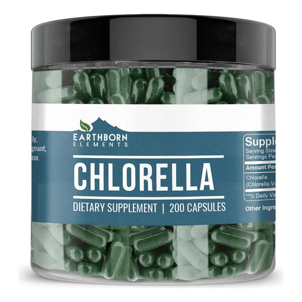 Chlorella Pura 200 Cápsulas Natural Sin Aditivos Energía Y Salud