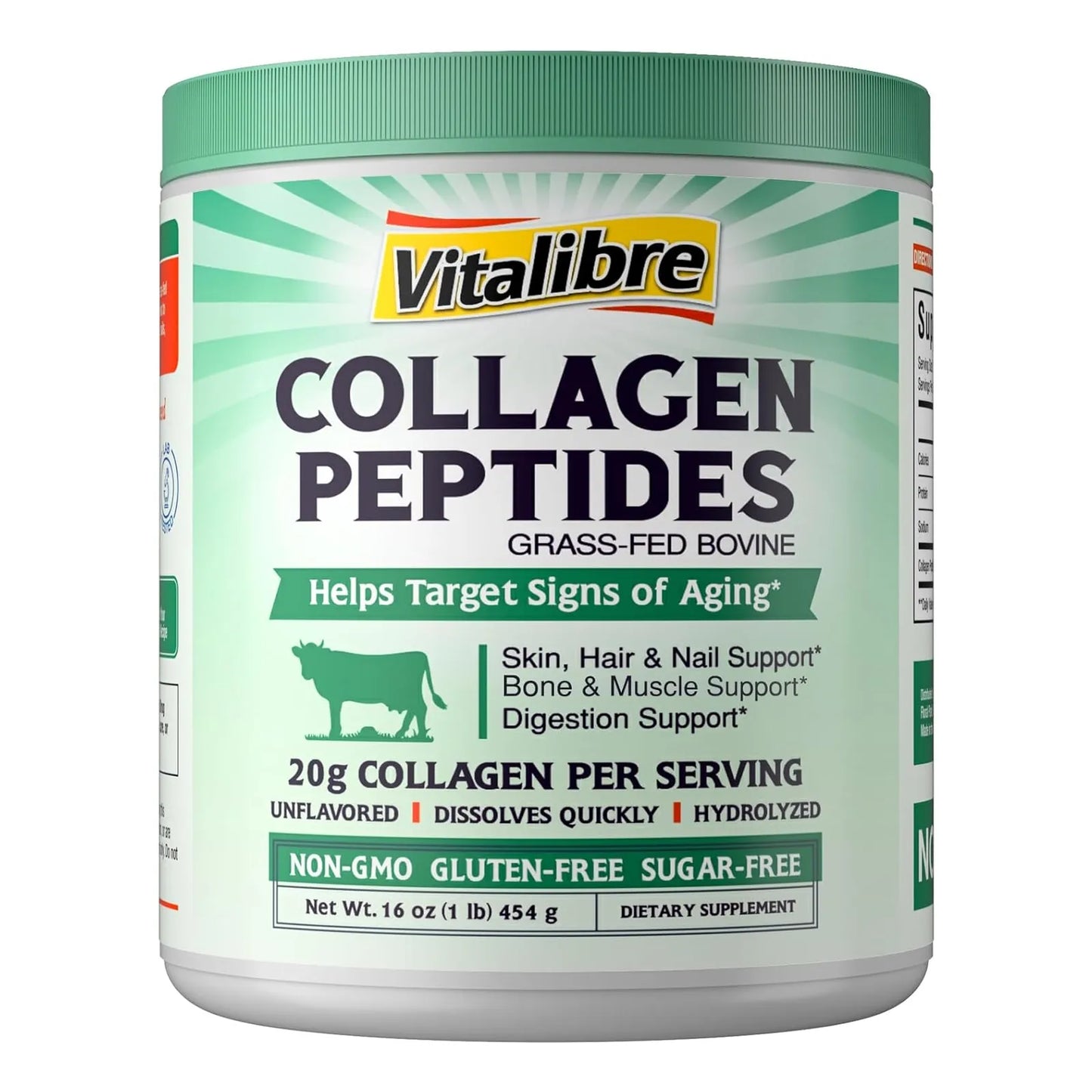 Péptidos De Colágeno En Polvo Tipo I Y III Piel Cabello Uñas Huesos Sin Sabor