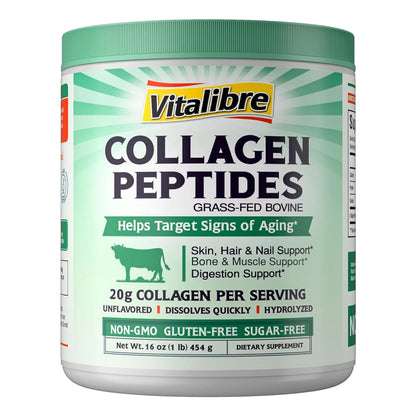 Péptidos De Colágeno En Polvo Tipo I Y III Piel Cabello Uñas Huesos Sin Sabor