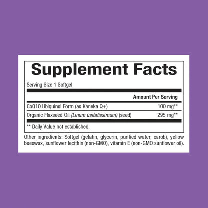 Ubiquinol Coq10 100 Mg Suplemento Energía Cardíaca Cognitiva 120 Cápsulas