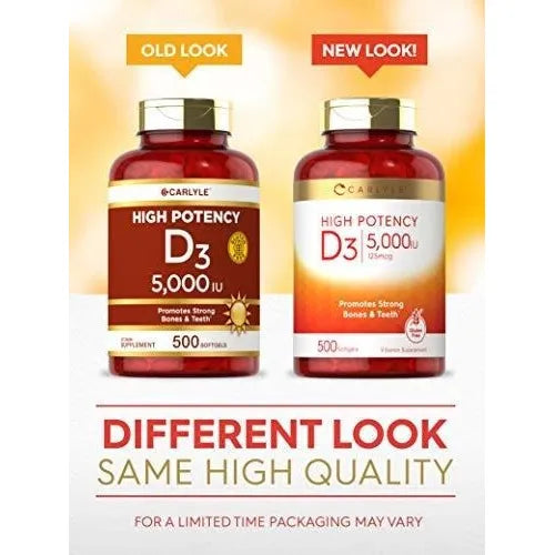 Vitamina D3 5000 Iu Alta Potencia Carlyle 500 Capsulas - Imagen 6