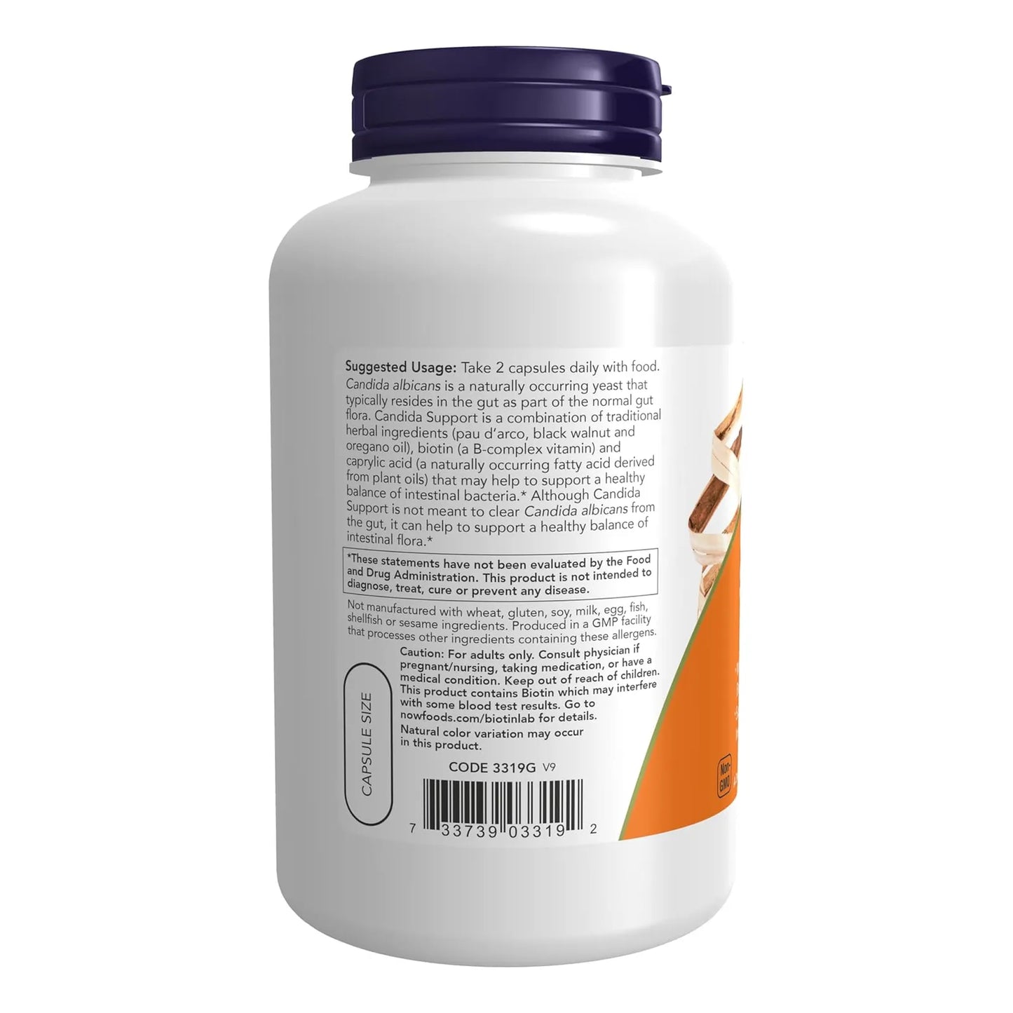 Apoyo Para Candida 180 Capsulas Hierbas Naturales Equilibrio Intestinal