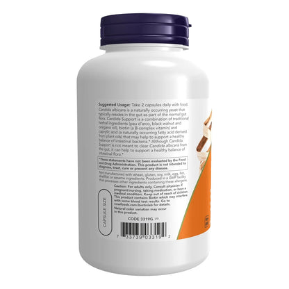 Apoyo Para Candida 180 Capsulas Hierbas Naturales Equilibrio Intestinal