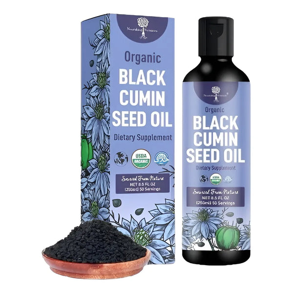 Aceite Orgánico De Comino Negro Prensado En Frío 250ml Potencia Inmunidad Y Belleza