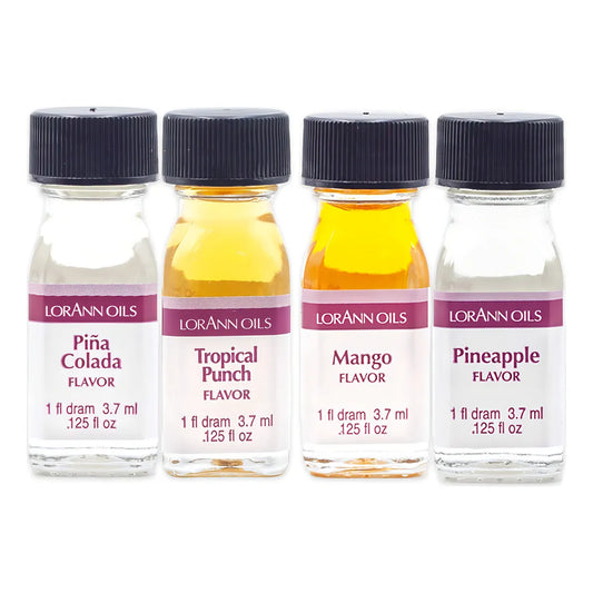 Pack 4 Sabores Tropicales Lorann Aceites Esencia 037 Ml Intensos