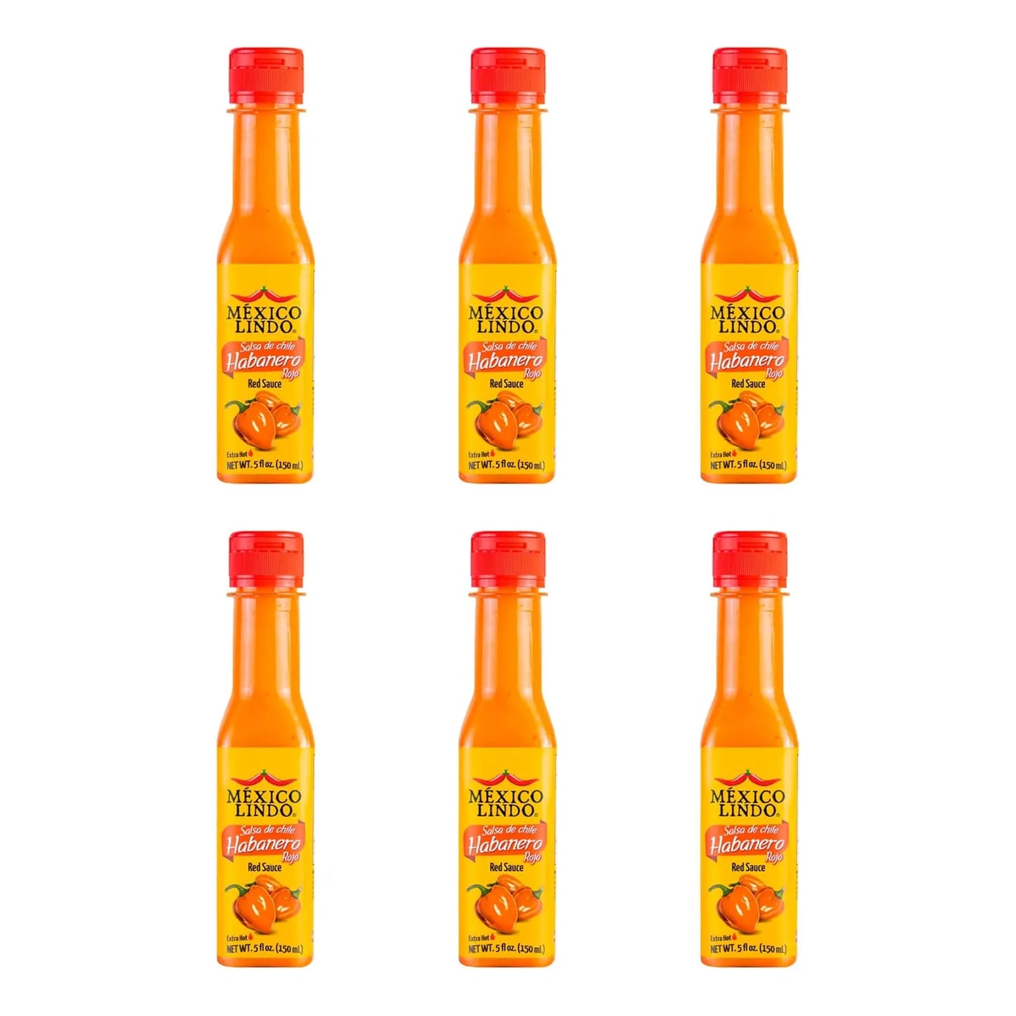 Salsa Picante Habanero Rojo Mexicana 5 Oz Tradicional Sin Azucar