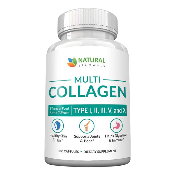 Colágeno Multi-Tipo I II III V X 180 Cápsulas Piel Articulaciones Poder Regenerativo