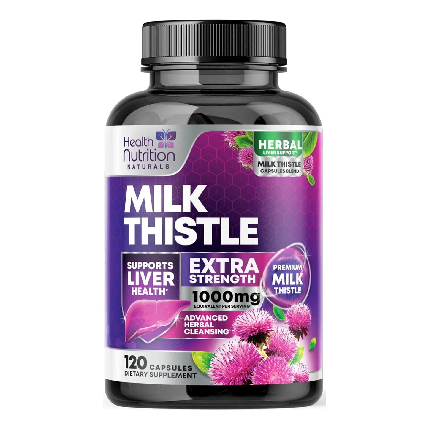 Extracto De Cardo Mariano Y Diente De León 1000 Mg Suplemento Hepático Natural