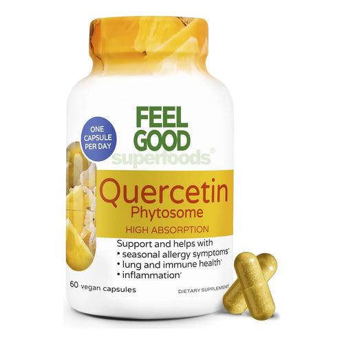 Quercetina 60 Cápsulas Antioxidante Natural Refuerza Inmunidad Y Salud