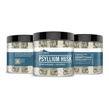 Cascara De Psyllium Pura 200 Capsulas 100 Natural Sin Aditivos