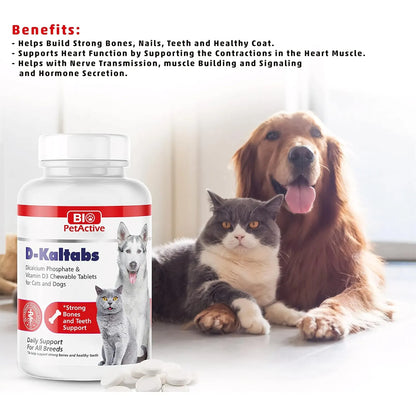 Vitamina D3 Calcio Masticable Para Perros Y Gatos 84 Tablas D-Kaltabs
