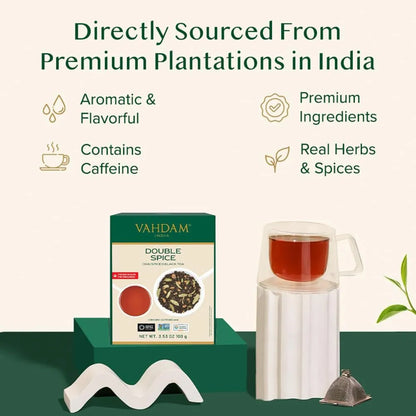 Té Masala Chai Doble Especia 100 Tazas 200 G Fuerte Picante Vahdam
