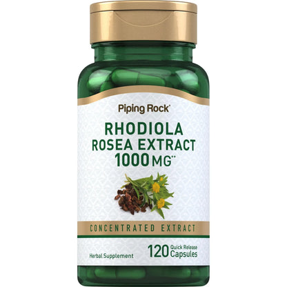 Extracto De Rhodiola Rosea 1000 Mg 120 Cápsulas Energía Natural