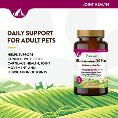 Glucosamine DS Plus Suplemento Articular Para Perros Y Gatos 60 Tabletas Masticables