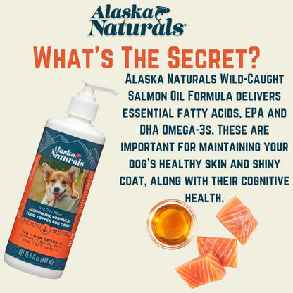 Aceite De Salmón De Alaska 250 Ml Rico En Omega 3 Para Perros Salud Cognitiva Y Pelaje Brillante