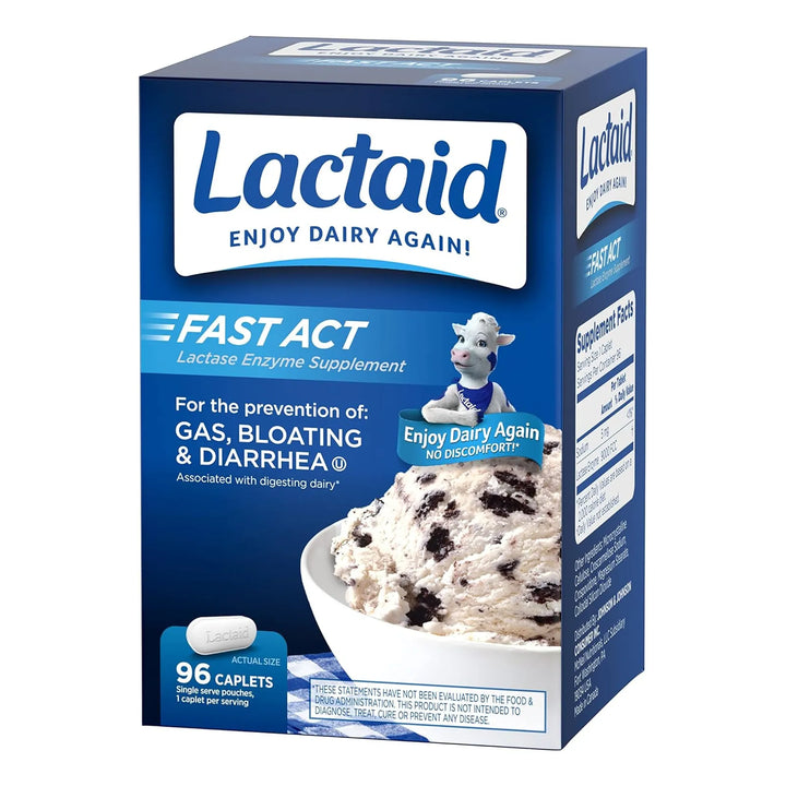 Lactaid Cápsulas Intolerancia A La Lactosa 96 Dosis Viaje Acción Rápida - Imagen 1