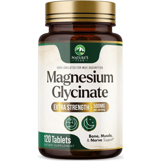 Píldoras De Magnesio 500 Mg Quelatado Absorción Superior Sueño Músculos Corazón