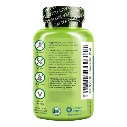 Complejo B Premium 120 Capsulas Con Vitaminas Activas Y Blend Organico
