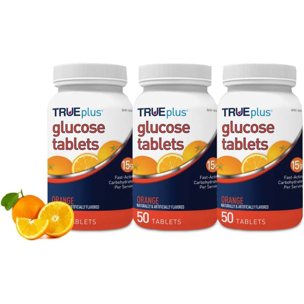 Tabletas De Glucosa Sabor Naranja TRUEplus 50 Unidades Energia Rapida