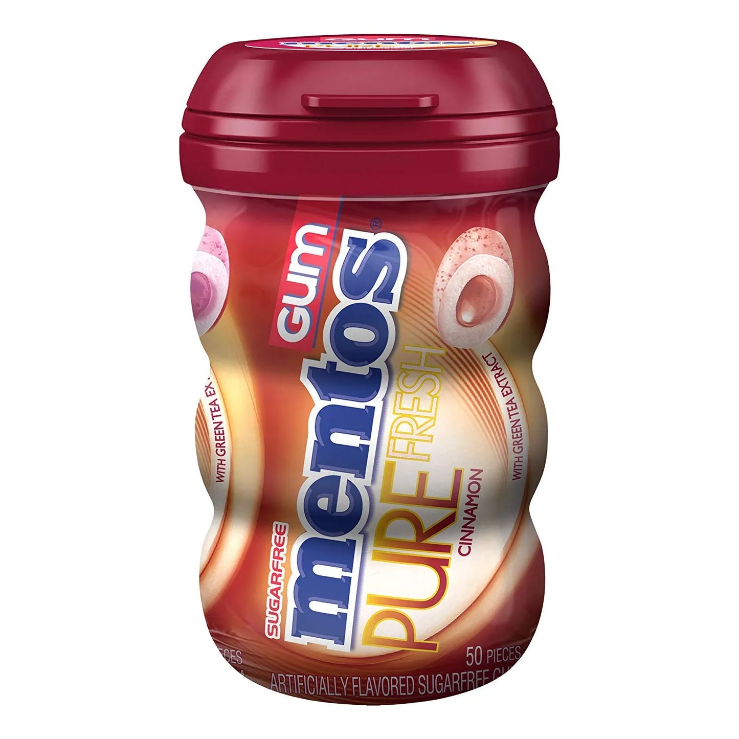 Mentos Goma Sin Azucar Sabor Canela 300g Pack 6 Botellas Frescura Duradera Sin Azucar