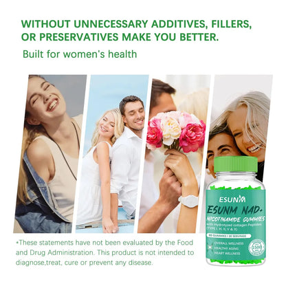 Gomitas Liposomales De Nicotinamida Con Resveratrol Energia Y Longevidad 60 Unidades
