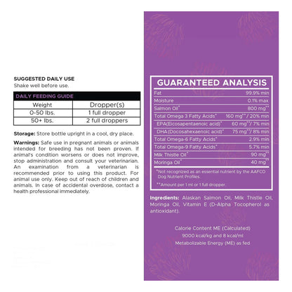 Cardo Mariano Liquido Para Perros 60ml Soporte Renal Y Hepatico Con Aceite De Salmon