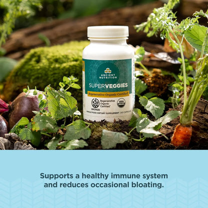 Cápsulas SuperVeggies Orgánicas Para Salud Intestinal Y Sistema Inmunológico Ancient Nutrition
