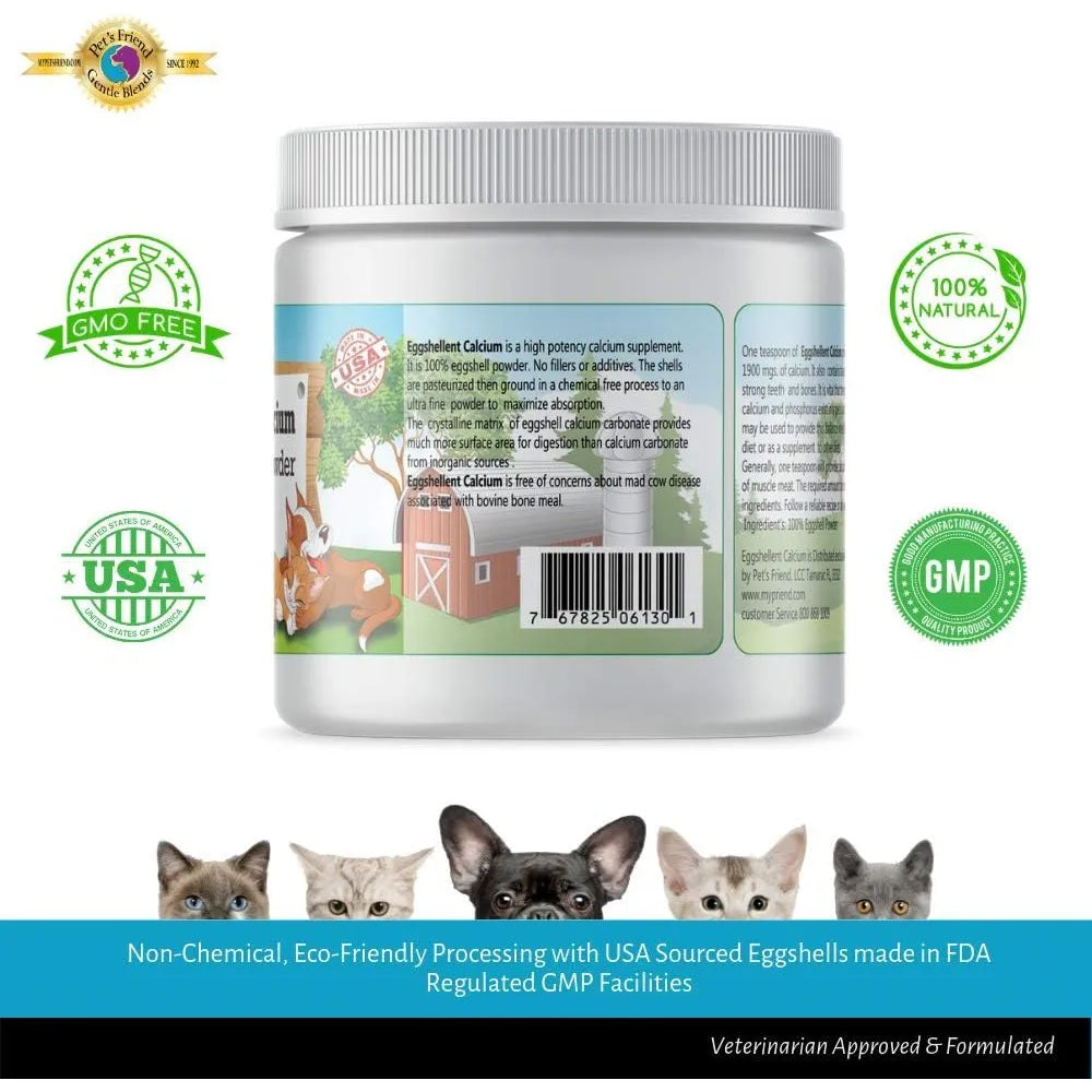 Calcio En Polvo Para Perros Y Gatos 454 Gramos Bajo En Fosforo Nutre Huesos Y Articulaciones