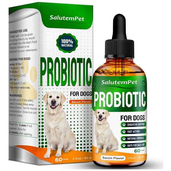 Probióticos Líquidos Para Perros Con Prebióticos Y Enzimas Digestivas 2 Onzas