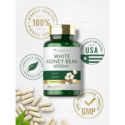 Bloqueador De Carbohidratos Frijol Blanco 6000 Mg 200 Cap - Imagen 5