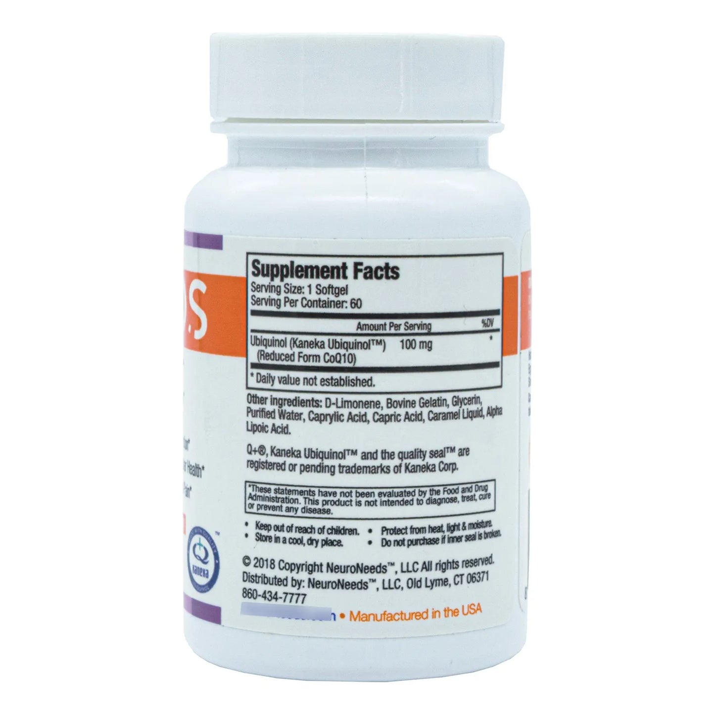 Ubiquinol 100 Mg QNeeds Antioxidante Clínicamente Probado 60 Capsulas Blandas