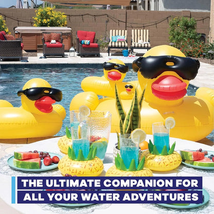 Anillo Infantil Derby Duck Flotador Inflable Para Piscina Y Playa Pack De 3
