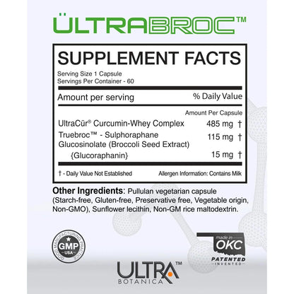 UltraBroc Suplemento Desintoxicante Con Extracto De Semilla De Brócoli Y Curcumina 60 Cápsulas