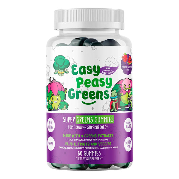 Gomitas Vegetarianas Diarias Para Niños EasyPeasyGreens Con 10 Extractos Vegetales