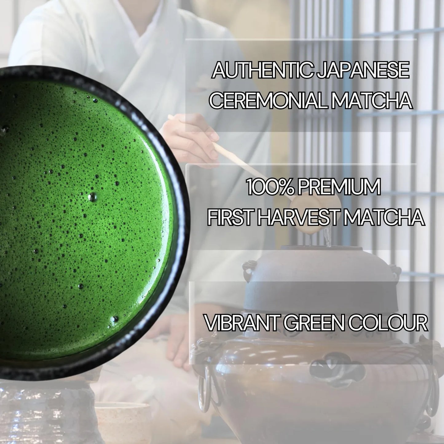 Polvo De Matcha Japonés Grado Ceremonial 100g Satoen Té Verde Premium