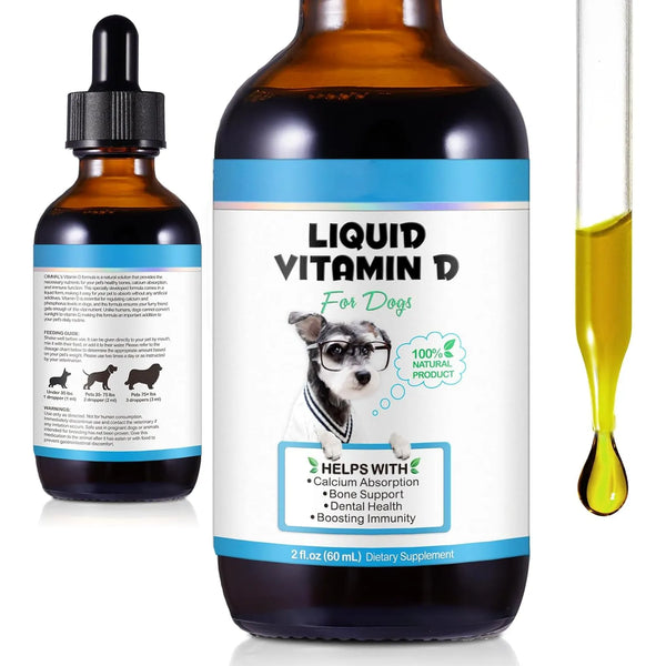 Vitamina D Liquida Para Perros 60 Ml Huesos Fuertes Sistema Inmunologico