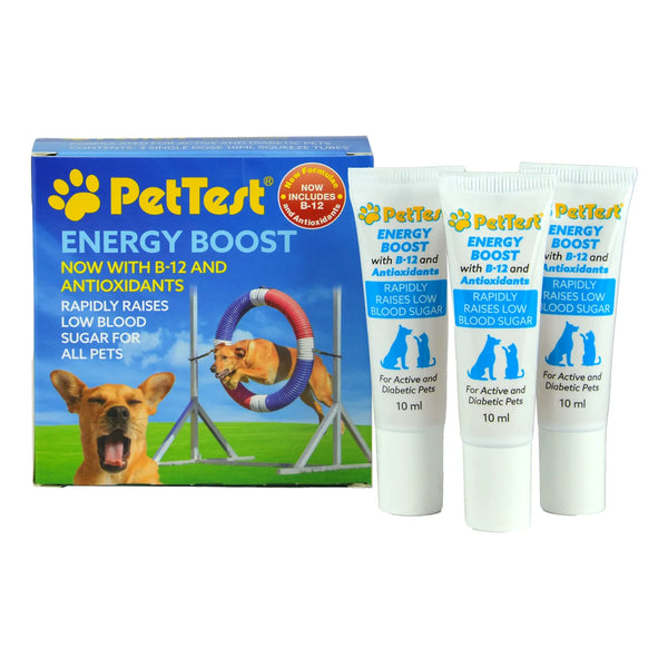 PetTest New Energy Boost Glucosa SOS Para Mascotas Sabor Carme Recuperacion Rapida
