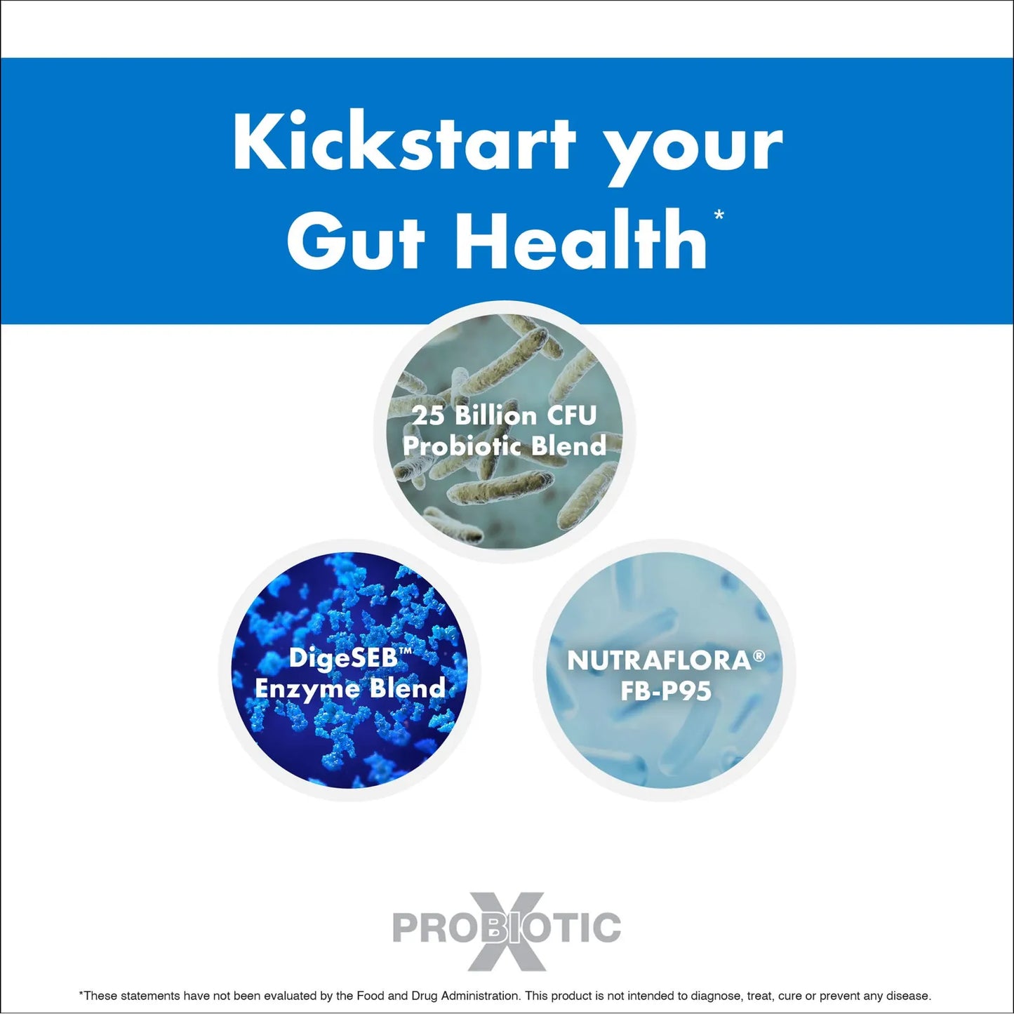 Suplemento Probiotico ProbioticX Para Salud Digestiva E Inmunologica 30 Capsulas