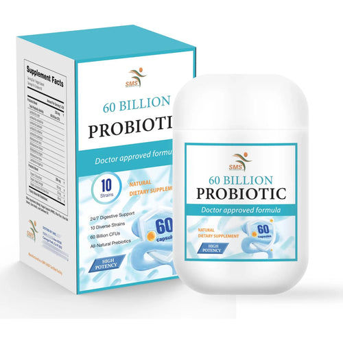 Probióticos 60 Mil Millones UFC 10 Cepas Con Prebióticos Orgánicos Salud Intestinal E Inmunológica