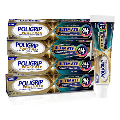 Crema Adhesiva Power Max Para Dentaduras Postizas Sin Zinc Fijacion Duradera Y Segura