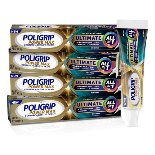 Crema Adhesiva Power Max Para Dentaduras Postizas Sin Zinc Fijacion Duradera Y Segura